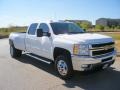 2011 Summit White Chevrolet Silverado 3500HD LTZ Crew Cab 4x4 Dually  photo #10