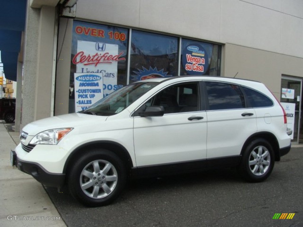 2009 CR-V EX 4WD - Taffeta White / Gray photo #3