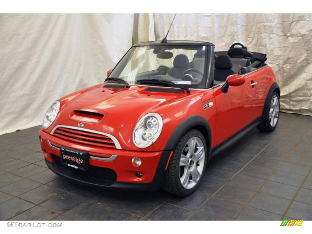 2006 Cooper S Convertible - Chili Red / Space Gray/Panther Black photo #1