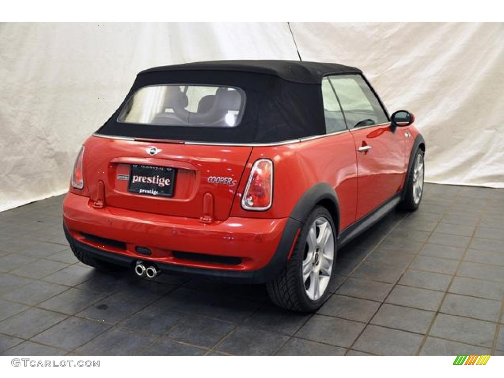 2006 Cooper S Convertible - Chili Red / Space Gray/Panther Black photo #2