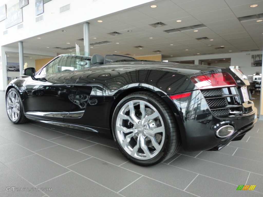 Phantom Black Pearl Effect 2011 Audi R8 Spyder 5.2 FSI quattro Exterior Photo #68651983
