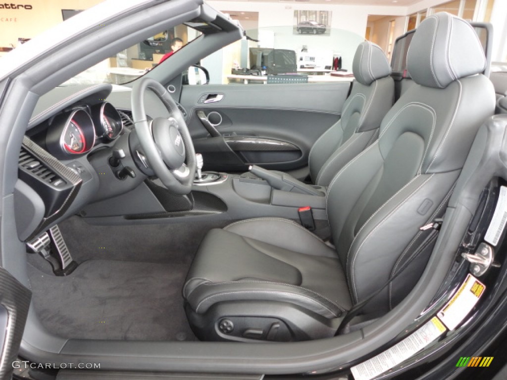 Black Fine Nappa Leather Interior 2011 Audi R8 Spyder 5.2 FSI quattro Photo #68652016