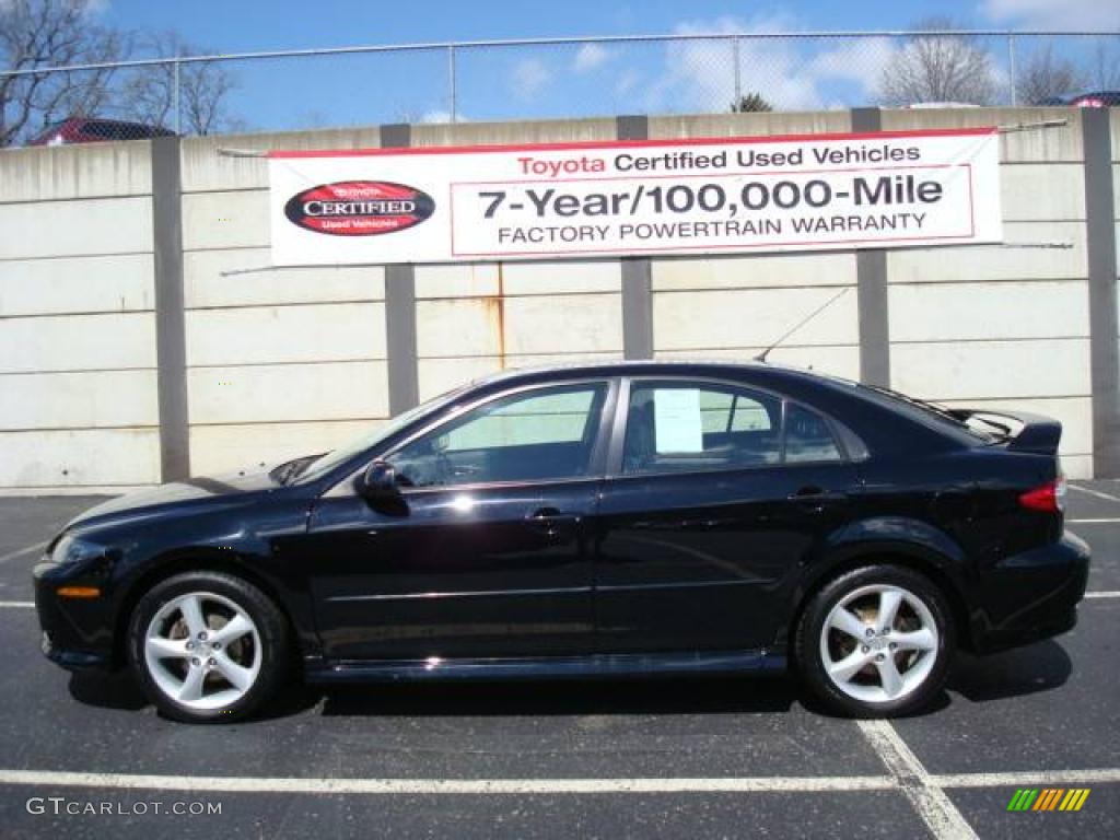 2004 MAZDA6 i Sport Sedan - Onyx Black / Black photo #1