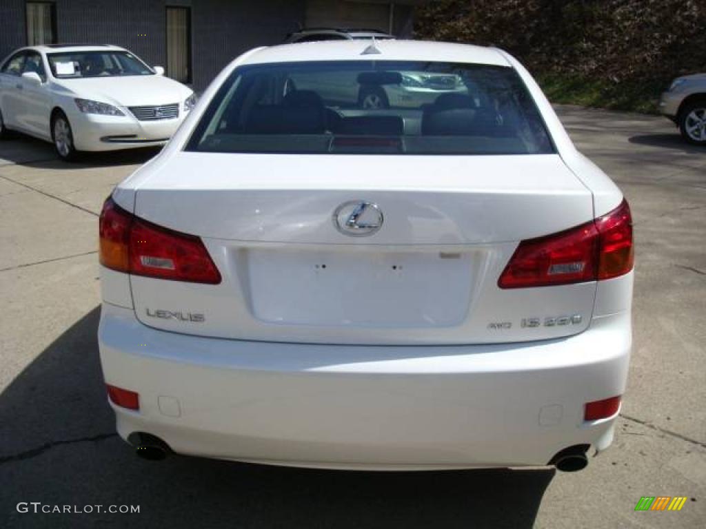 2008 IS 250 AWD - Starfire White Pearl / Black photo #3