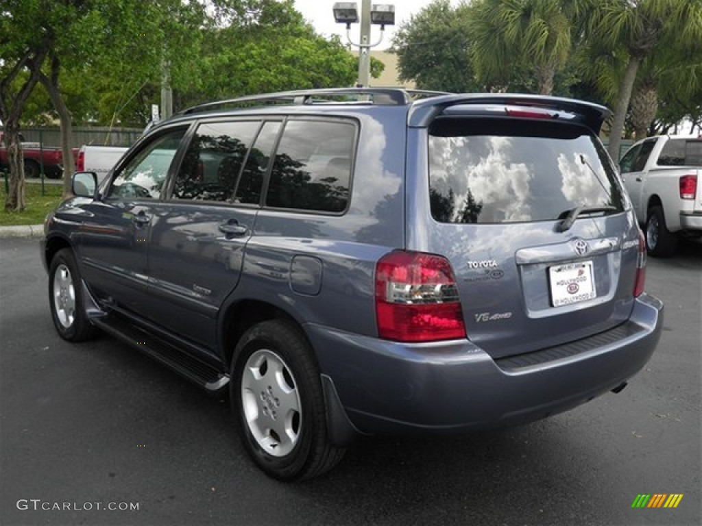 2007 Highlander Limited 4WD - Bluestone Metallic / Ivory Beige photo #13