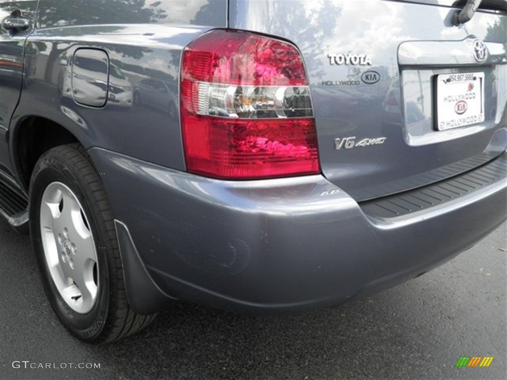 2007 Highlander Limited 4WD - Bluestone Metallic / Ivory Beige photo #14