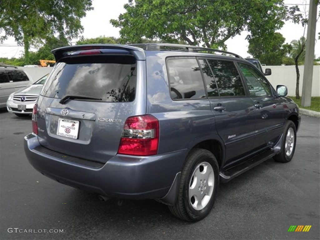 2007 Highlander Limited 4WD - Bluestone Metallic / Ivory Beige photo #20