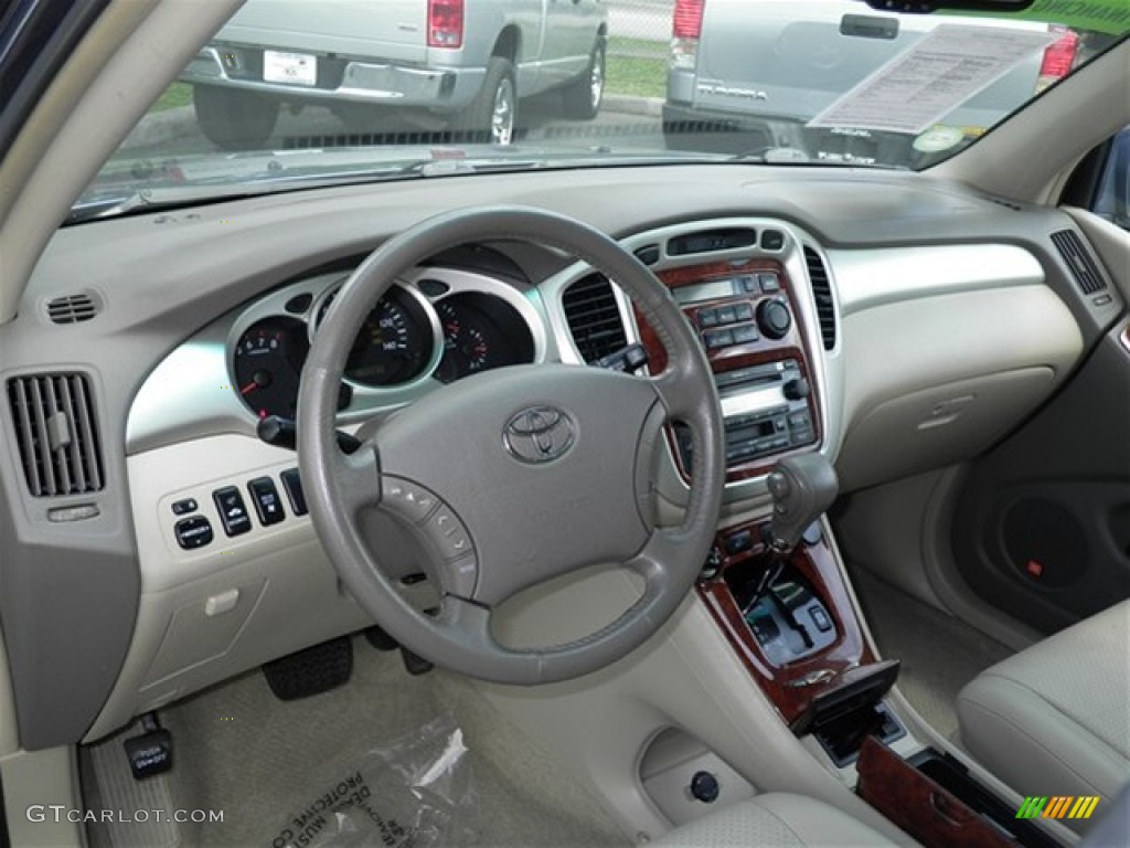 2007 Highlander Limited 4WD - Bluestone Metallic / Ivory Beige photo #34