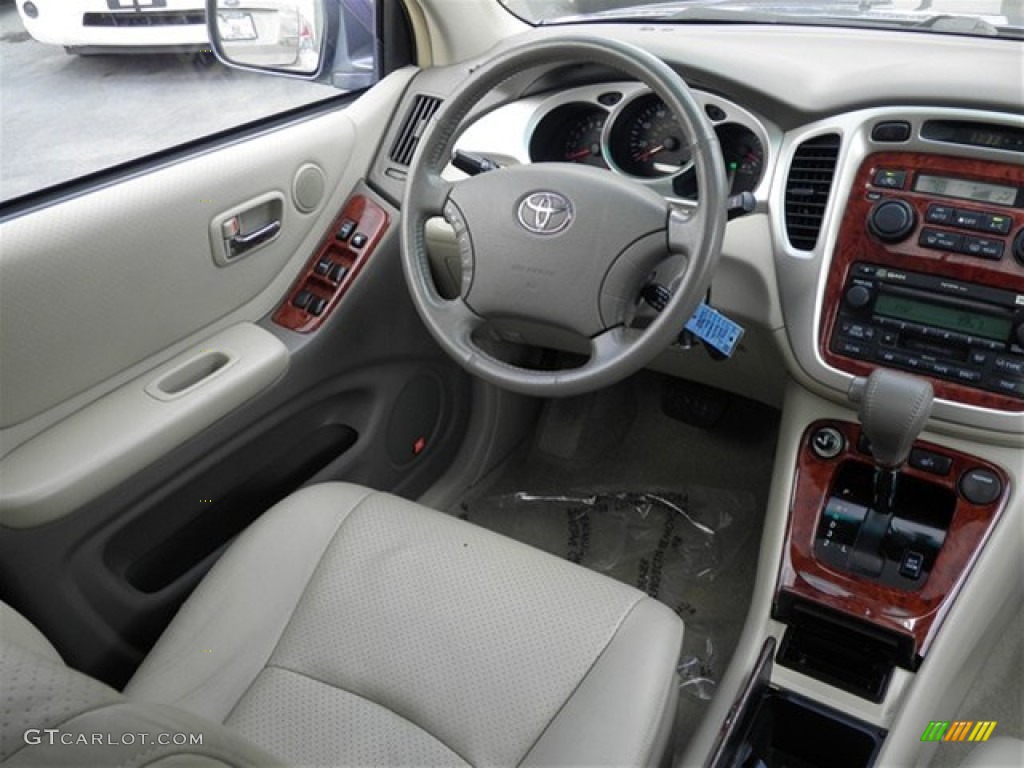 2007 Highlander Limited 4WD - Bluestone Metallic / Ivory Beige photo #35