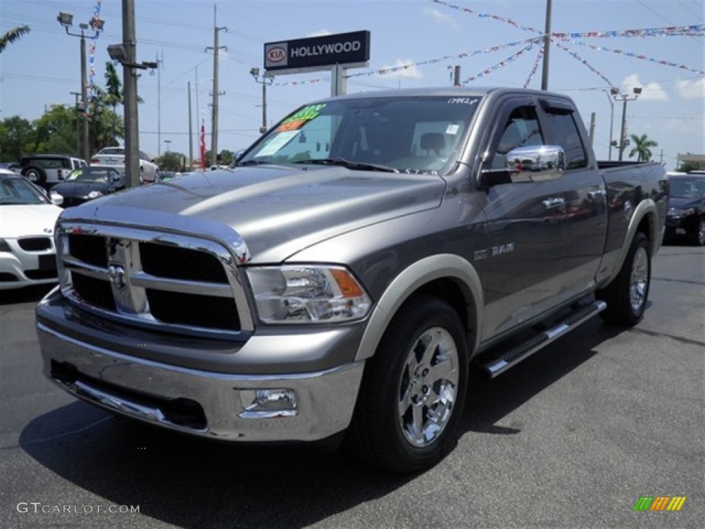2009 Ram 1500 Laramie Quad Cab - Mineral Gray Metallic / Dark Slate Gray photo #11