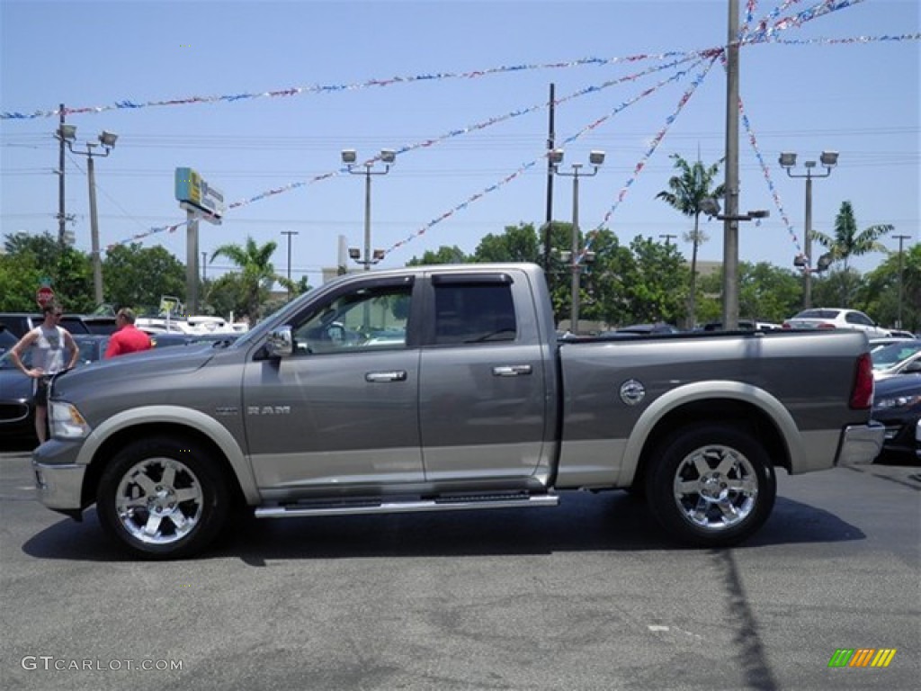 2009 Ram 1500 Laramie Quad Cab - Mineral Gray Metallic / Dark Slate Gray photo #12