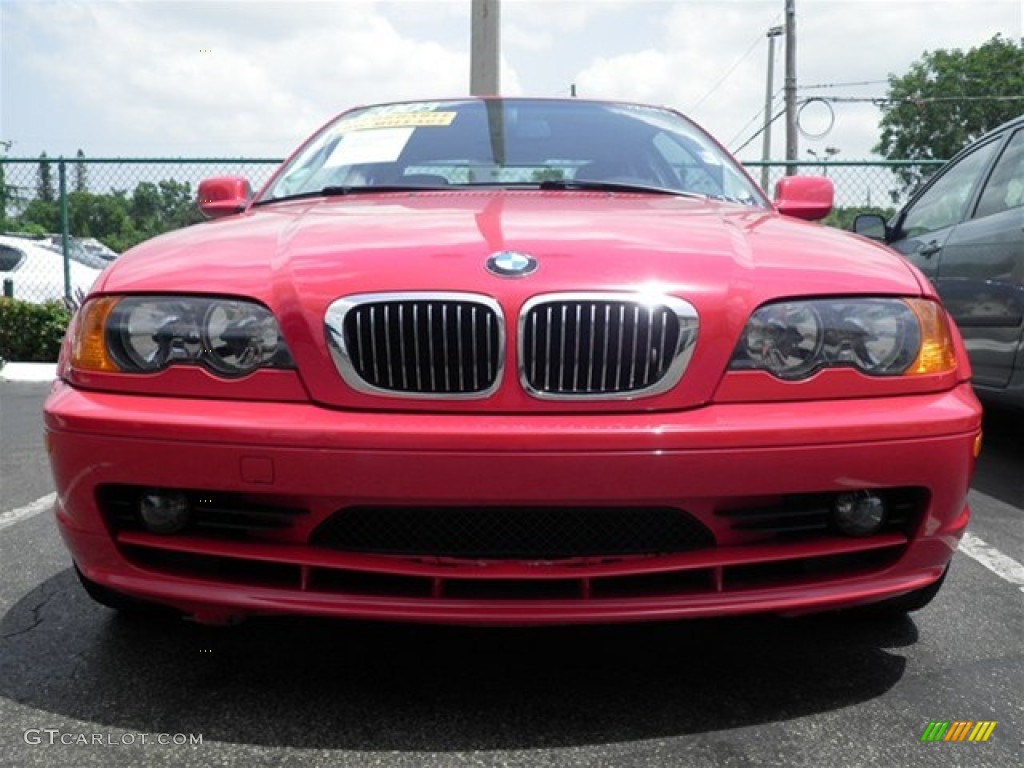 2003 3 Series 325i Coupe - Electric Red / Black photo #5