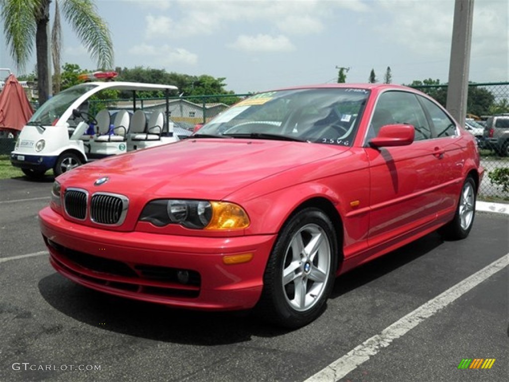 2003 3 Series 325i Coupe - Electric Red / Black photo #11
