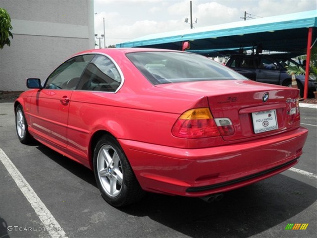 2003 3 Series 325i Coupe - Electric Red / Black photo #12