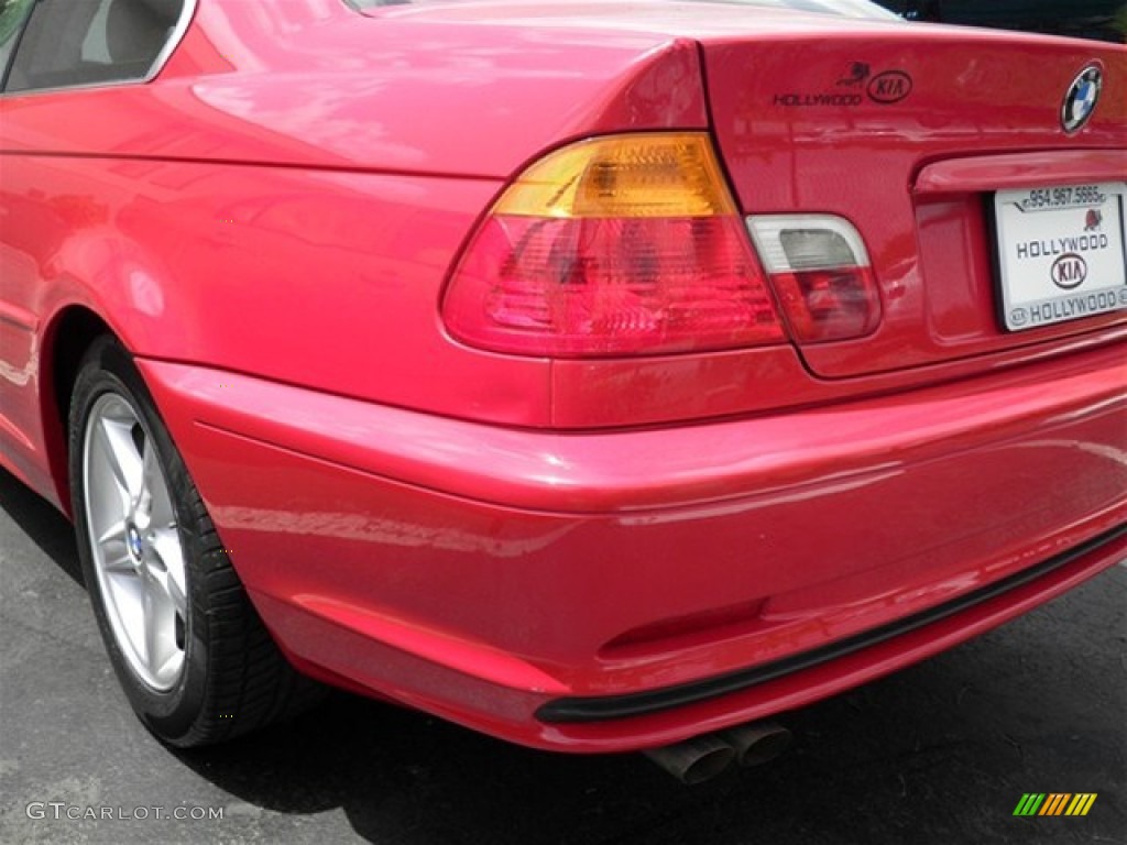 2003 3 Series 325i Coupe - Electric Red / Black photo #13