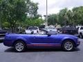 2005 Sonic Blue Metallic Ford Mustang V6 Premium Convertible  photo #7