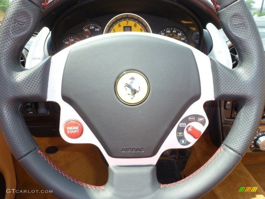 2009 Ferrari F430 Spider F1 Beige Steering Wheel Photo #68657824