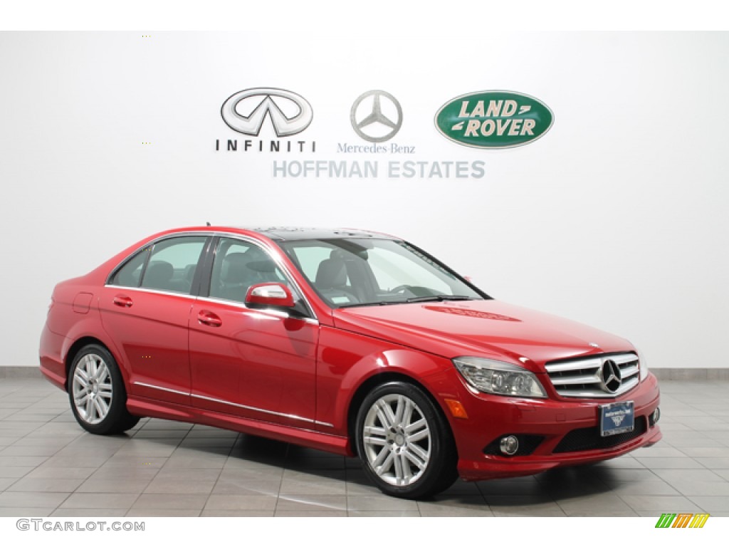 2008 C 300 4Matic Sport - Mars Red / Black photo #1