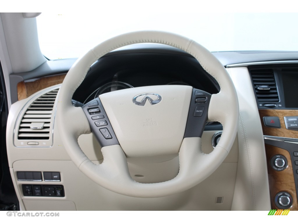 2011 Infiniti QX 56 4WD Wheat Steering Wheel Photo #68658904