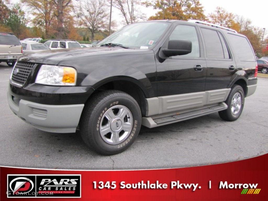 2003 Expedition XLT - Black Clearcoat / Flint Grey photo #1