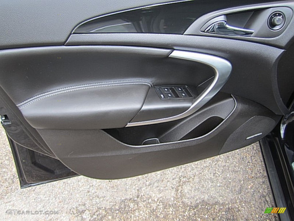 2012 Buick Regal GS Ebony Door Panel Photo #68661609