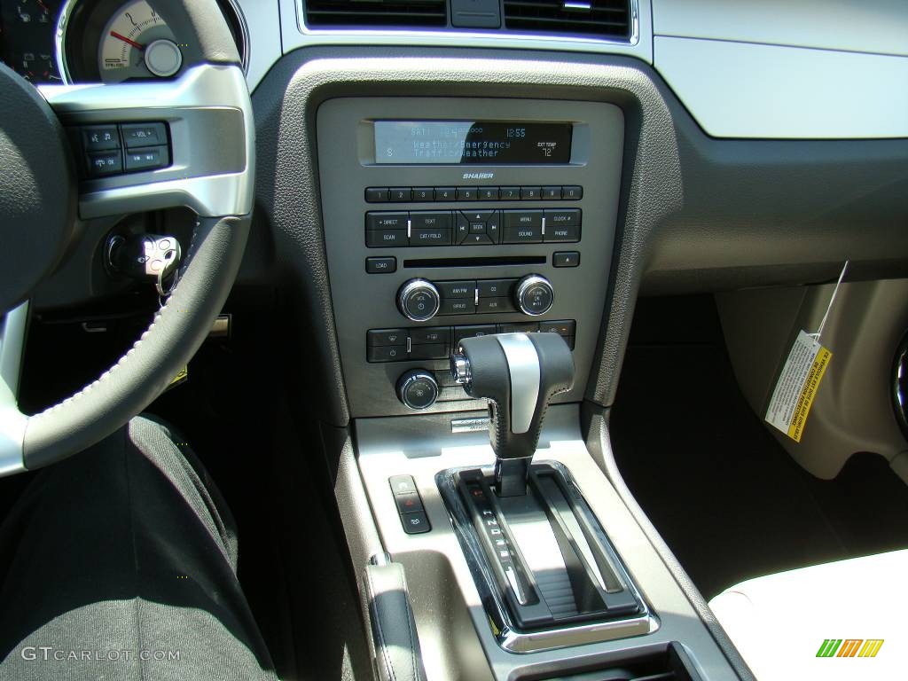 2010 Mustang V6 Premium Coupe - Brilliant Silver Metallic / Stone photo #23