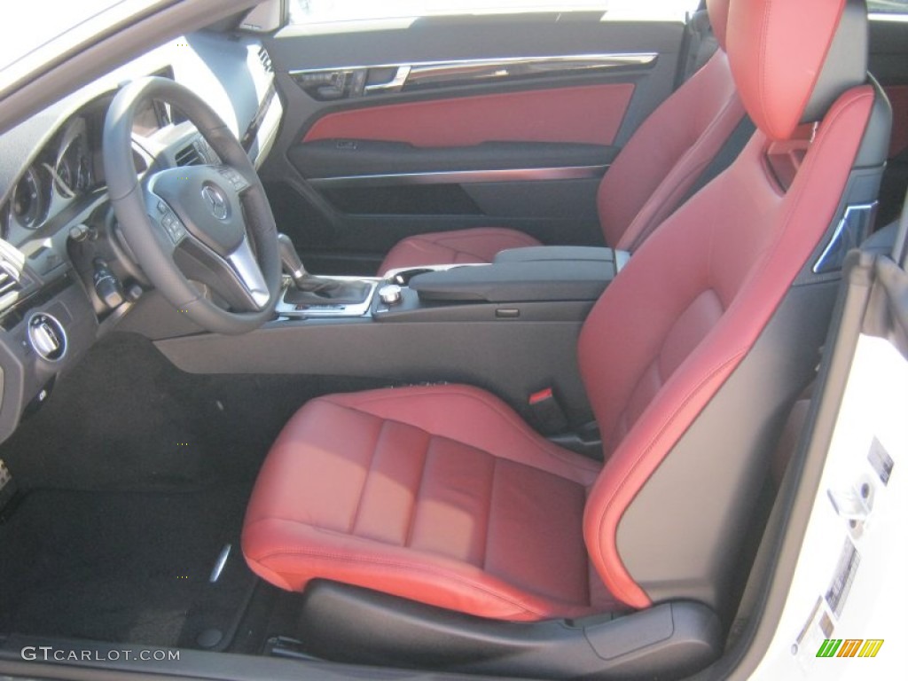 Red/Black Interior 2013 Mercedes-Benz E 350 Coupe Photo #68662719