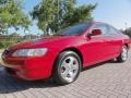 1999 San Marino Red Honda Accord EX V6 Coupe  photo #1