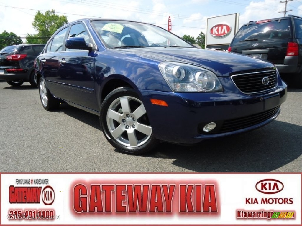 2008 Optima LX - Deep Ocean Blue / Black photo #1