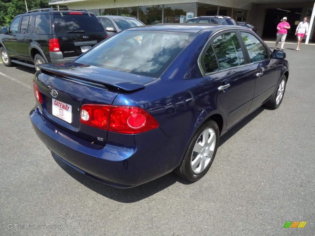 2008 Optima LX - Deep Ocean Blue / Black photo #5