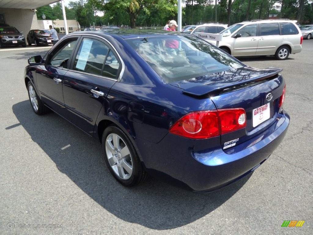 2008 Optima LX - Deep Ocean Blue / Black photo #7