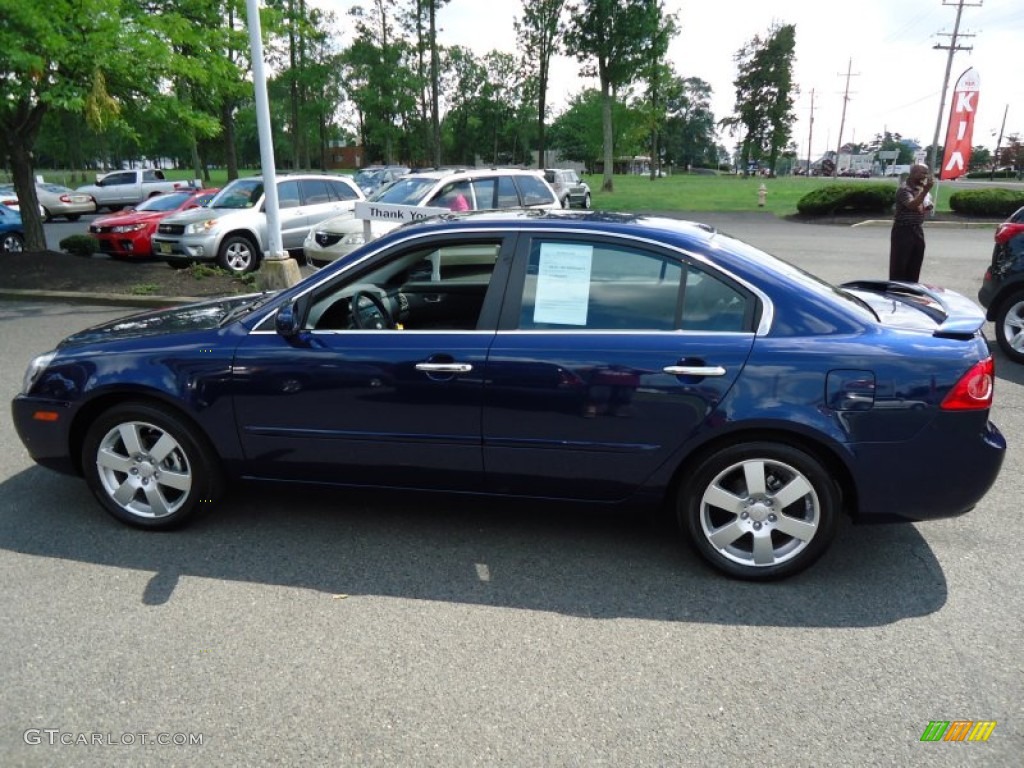 2008 Optima LX - Deep Ocean Blue / Black photo #8