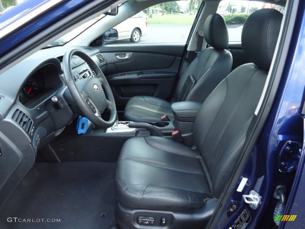 2008 Optima LX - Deep Ocean Blue / Black photo #10