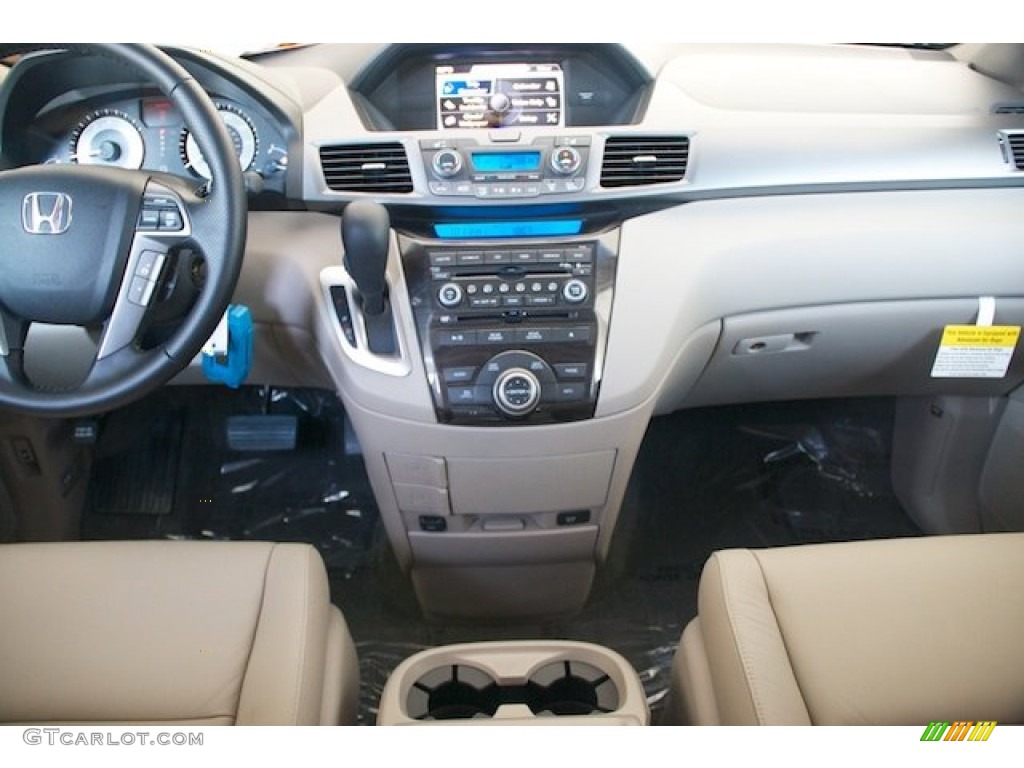 2012 Honda Odyssey Touring Elite Beige Dashboard Photo #68668561
