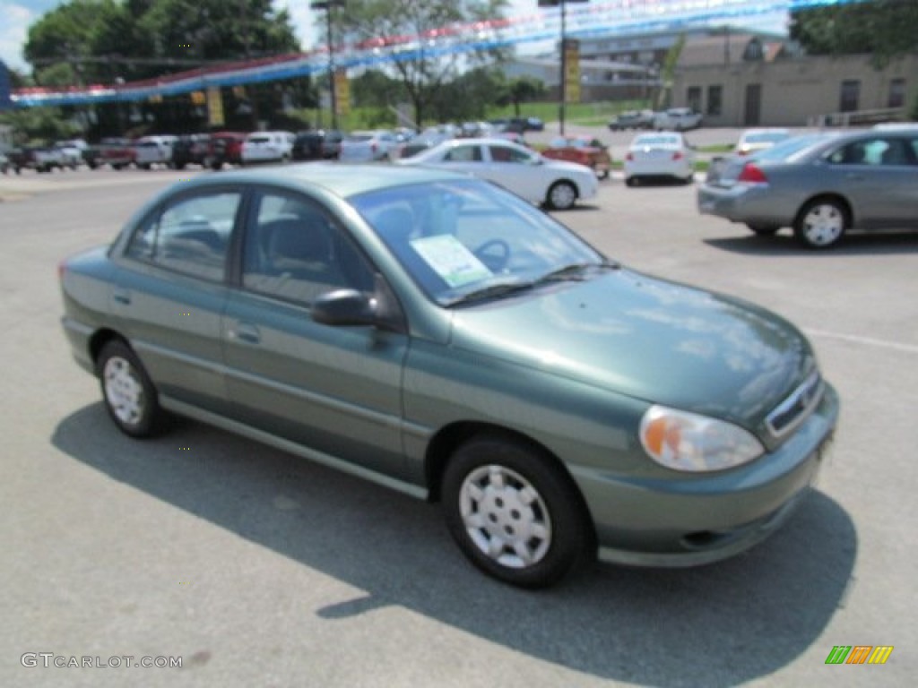 2001 Rio Sedan - Emerald Green / Gray photo #4