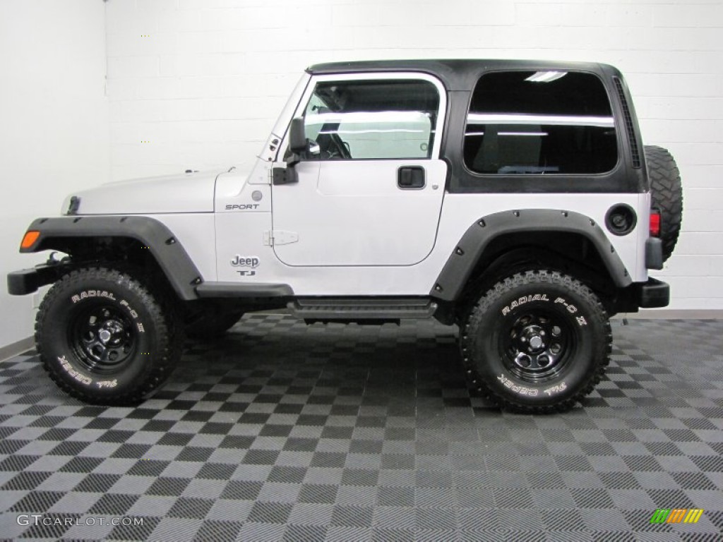 2004 Wrangler Sport 4x4 - Bright Silver Metallic / Dark Slate Gray photo #8