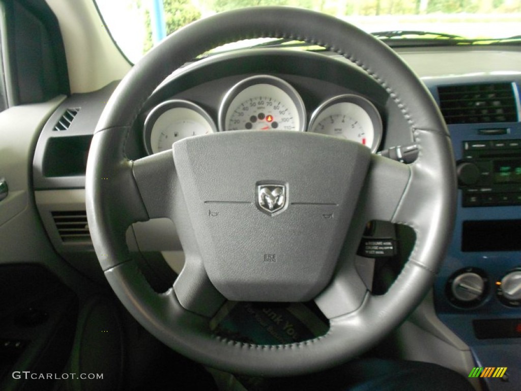 2007 Dodge Caliber R/T AWD Pastel Slate Gray/Blue Steering Wheel Photo #68673331