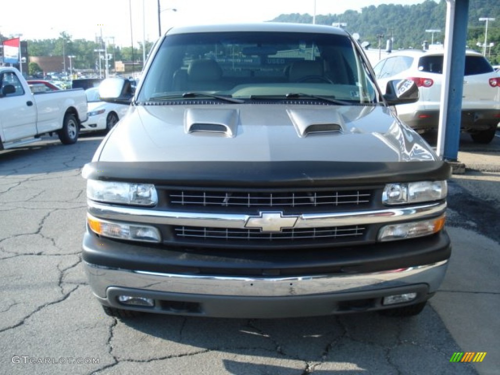 2001 Silverado 1500 Z71 Extended Cab 4x4 - Light Pewter Metallic / Tan photo #3