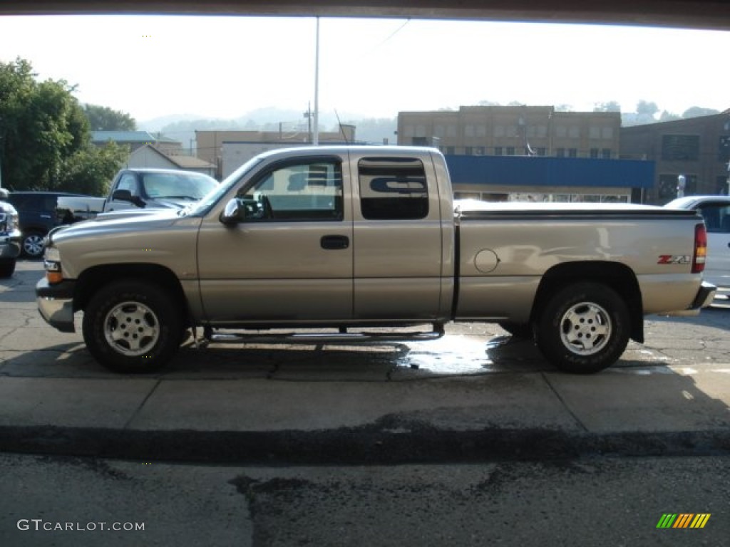 2001 Silverado 1500 Z71 Extended Cab 4x4 - Light Pewter Metallic / Tan photo #5