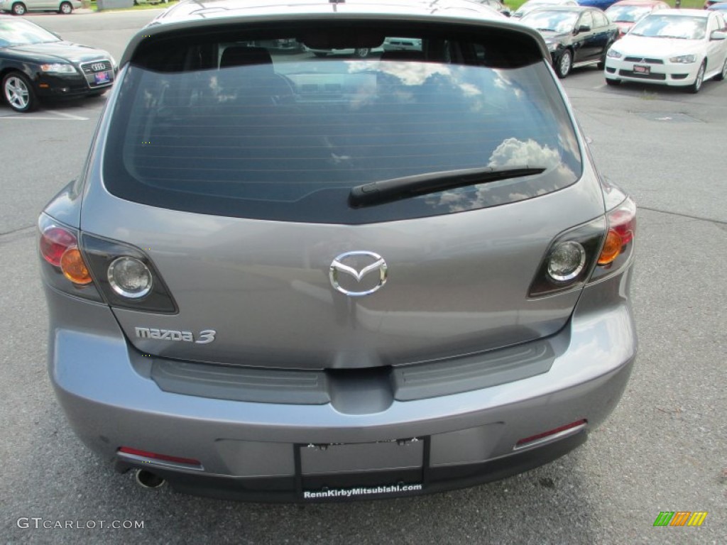 2006 MAZDA3 s Hatchback - Titanium Gray Metallic / Black/Red photo #3