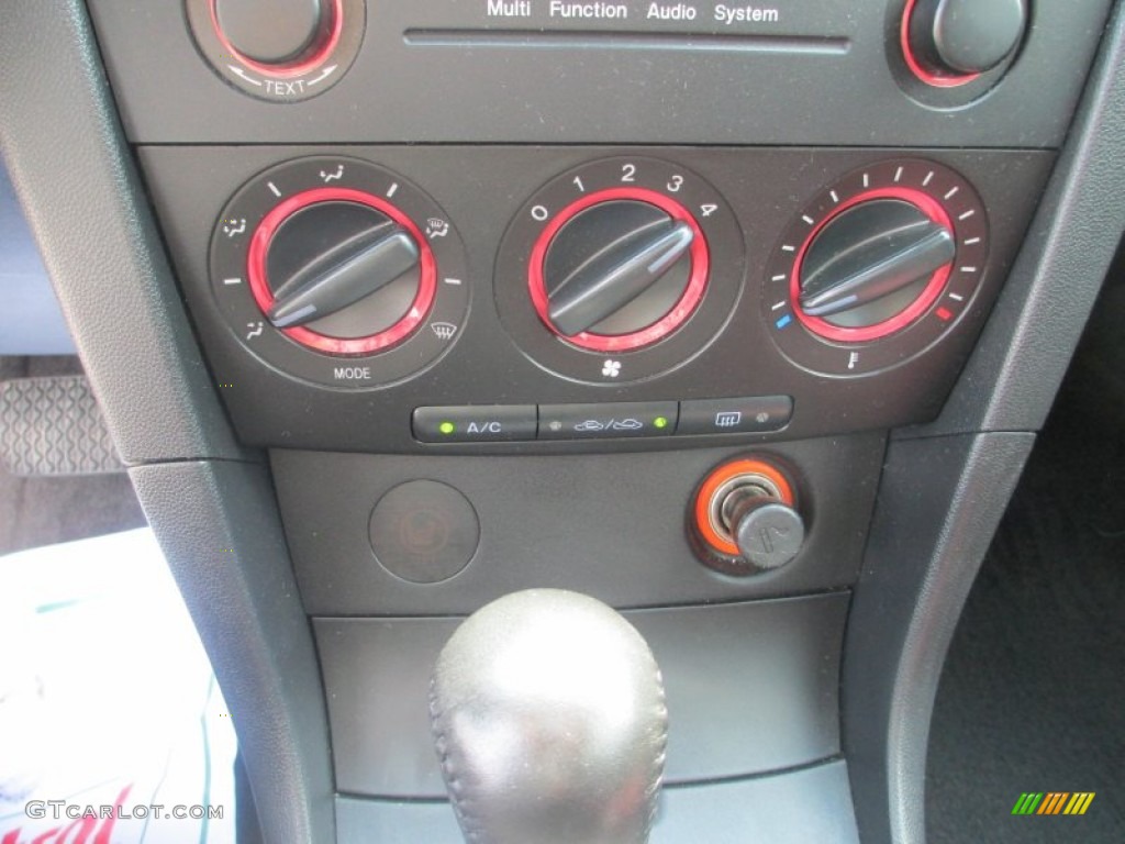 2006 MAZDA3 s Hatchback - Titanium Gray Metallic / Black/Red photo #13