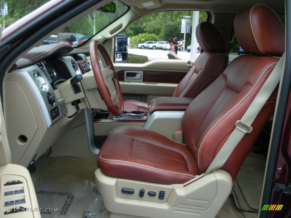 Chaparral Leather/Camel Interior 2009 Ford F150 King Ranch SuperCrew 4x4 Photo #68676625