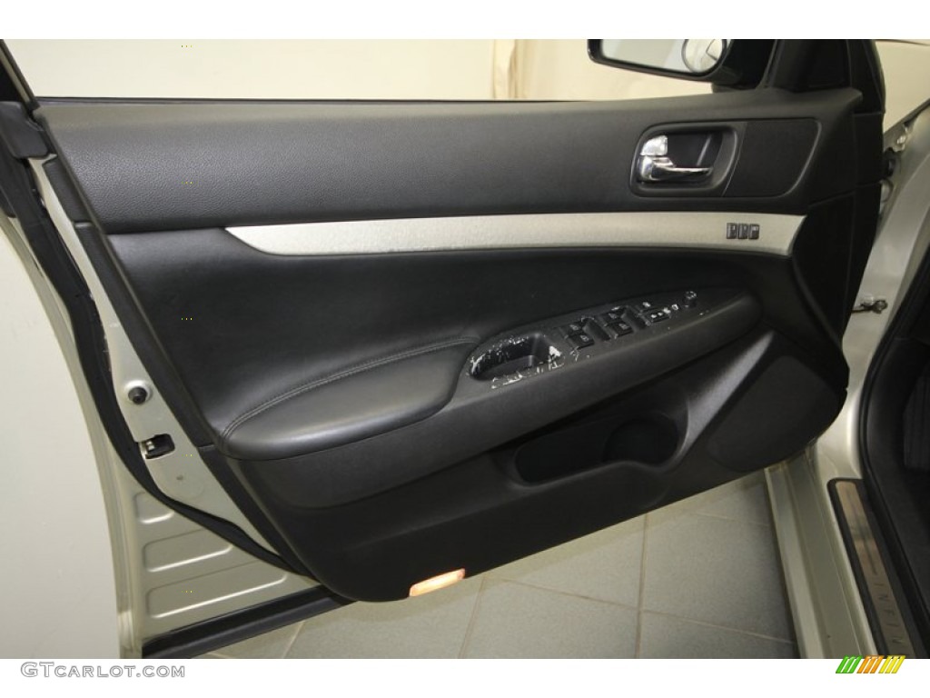 2007 Infiniti G 35 Sedan Graphite Black Door Panel Photo #68678071