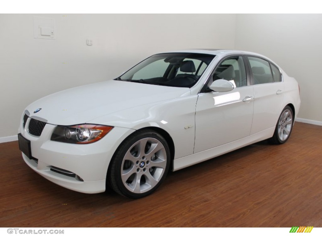 2008 3 Series 335i Sedan - Alpine White / Gray photo #1