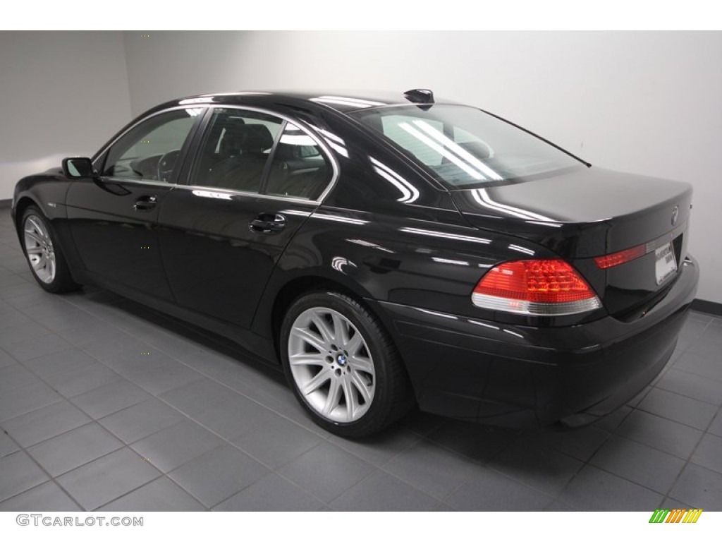 2004 7 Series 745i Sedan - Black Sapphire Metallic / Black/Black photo #5