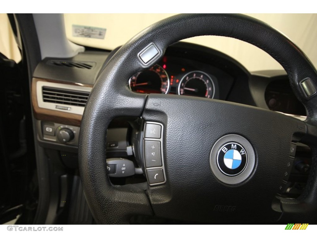 2004 7 Series 745i Sedan - Black Sapphire Metallic / Black/Black photo #28