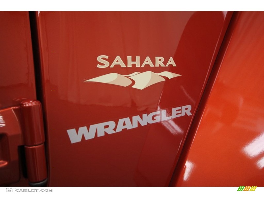 2009 Wrangler Sahara 4x4 - Sunburst Orange Pearl Coat / Dark Khaki/Medium Khaki photo #32