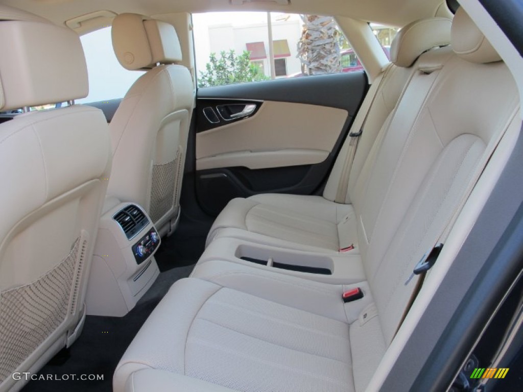 Velvet Beige Interior 2013 Audi A7 3.0T quattro Premium Photo #68682660