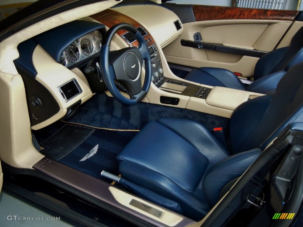 Blue/Beige Interior 2006 Aston Martin DB9 Volante Photo #68684203