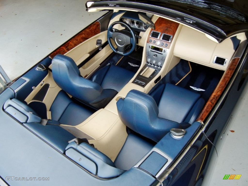 Blue/Beige Interior 2006 Aston Martin DB9 Volante Photo #68684251